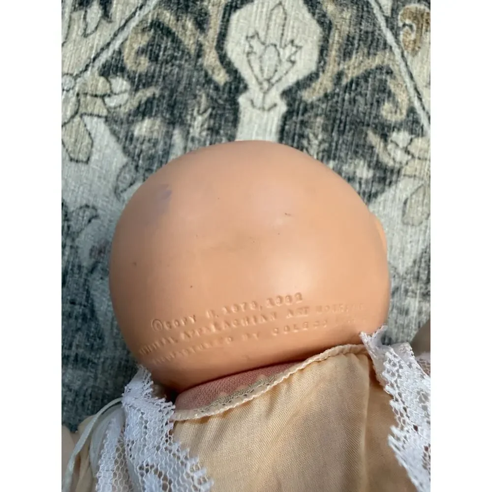 VTG Original Cabbage Patch Baby Doll Green Eyes Bald Retired Throwback HTF 1982